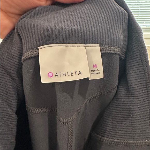 Athleta Charcoal grey Leggings pants with Drawstring - Picture 4 of 4